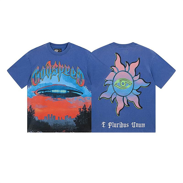 Godspeed neck T-shirt-M-0100