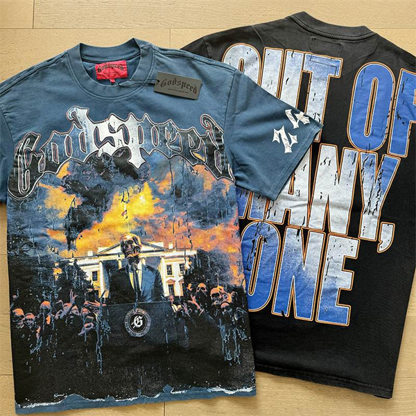 Godspeed neck T-shirt-M-0012