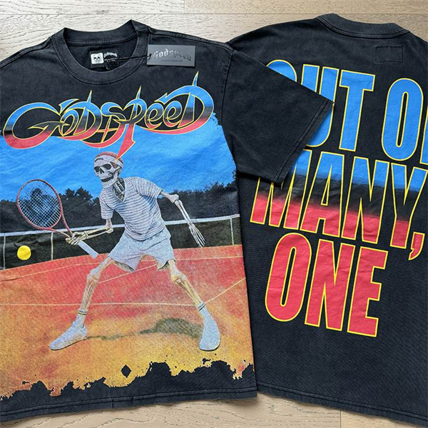 Godspeed neck T-shirt-M-0125