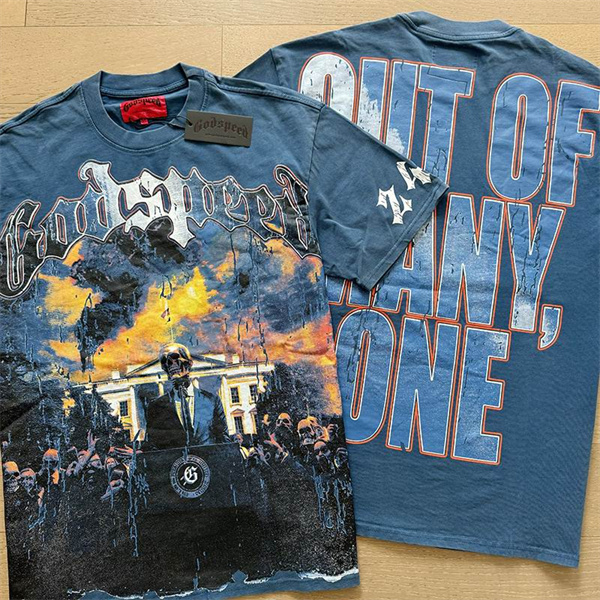 Godspeed neck T-shirt-M-0013