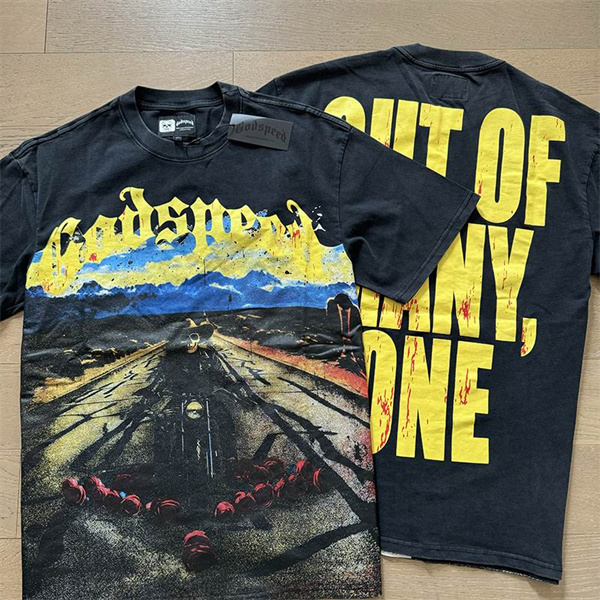 Godspeed neck T-shirt-M-0014