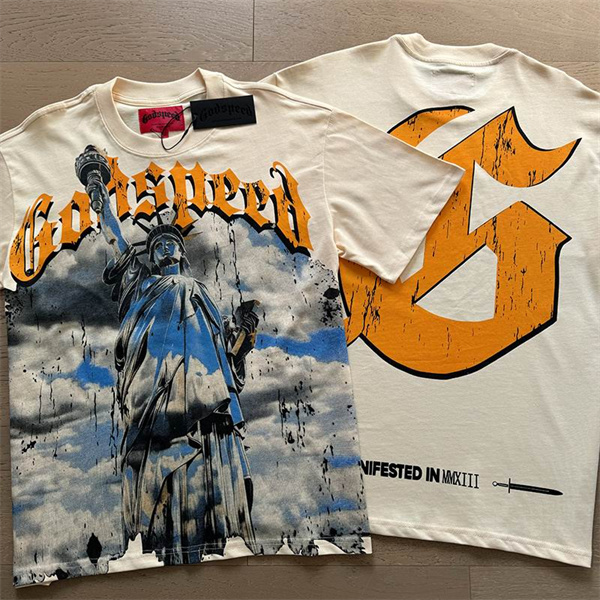 Godspeed neck T-shirt-M-0143