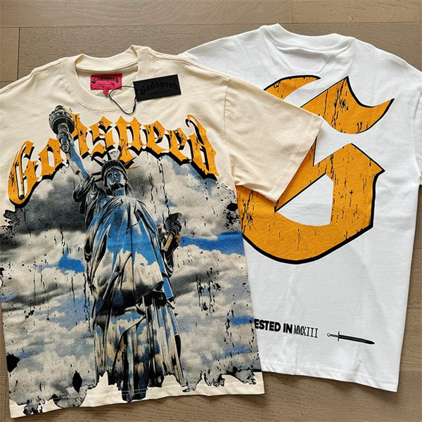 Godspeed neck T-shirt-M-0144