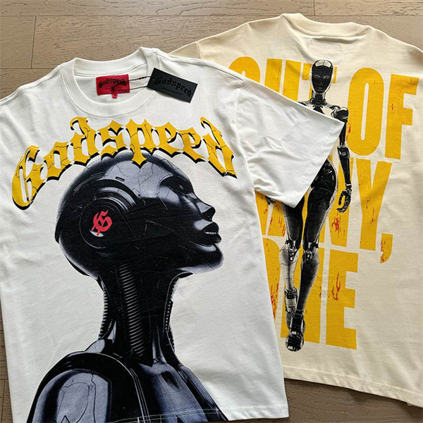 Godspeed neck T-shirt-M-0148