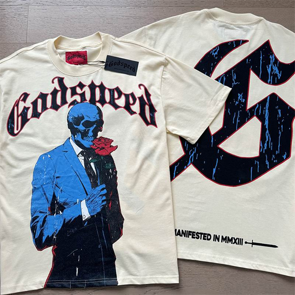 Godspeed neck T-shirt-M-0155