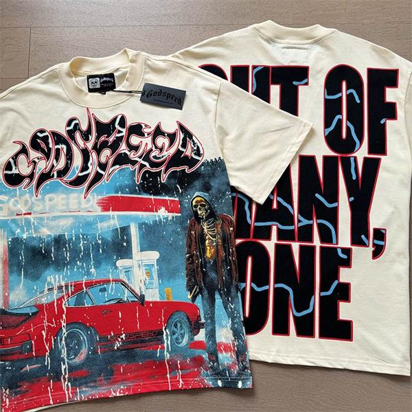 Godspeed neck T-shirt-M-0158