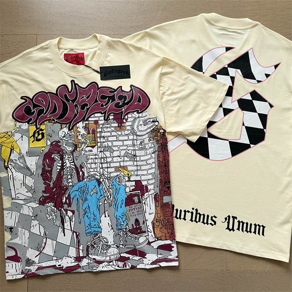 Godspeed neck T-shirt-M-0163