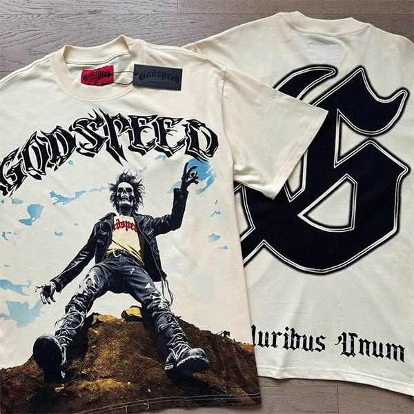 Godspeed neck T-shirt-M-0174