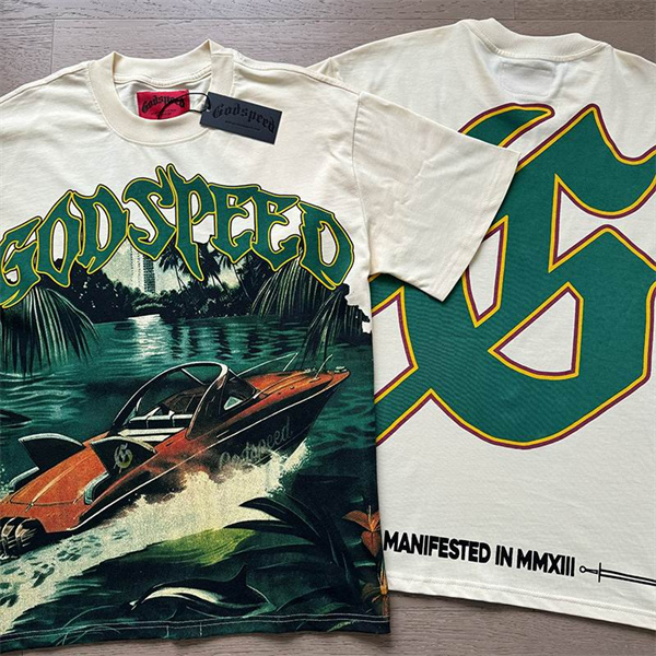 Godspeed neck T-shirt-M-0177