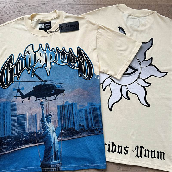 Godspeed neck T-shirt-M-0197