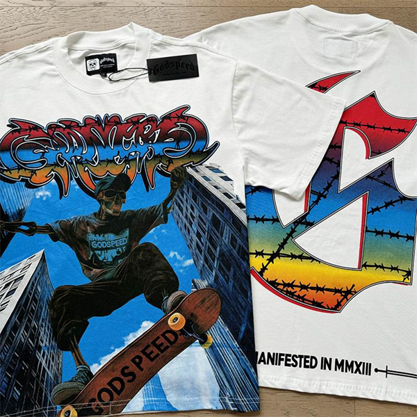 Godspeed neck T-shirt-M-0208