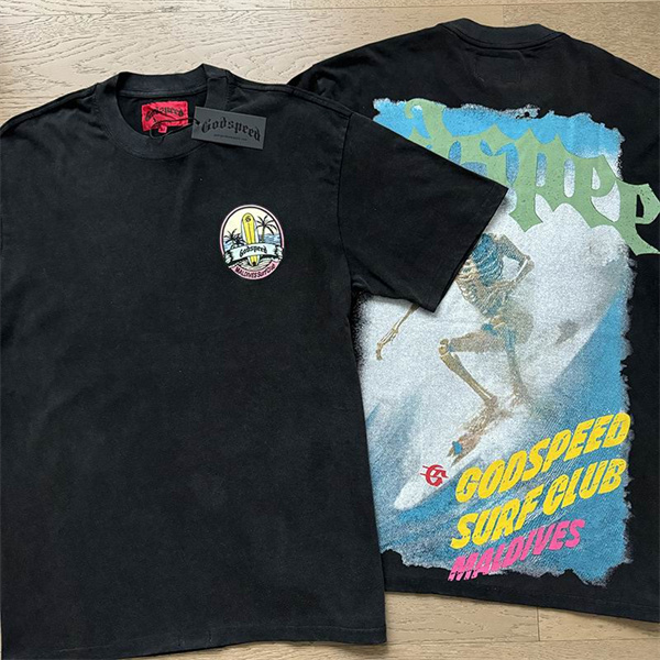 Godspeed neck T-shirt-M-0050