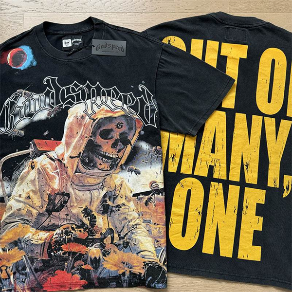 Godspeed neck T-shirt-M-0058