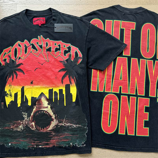 Godspeed neck T-shirt-M-0061