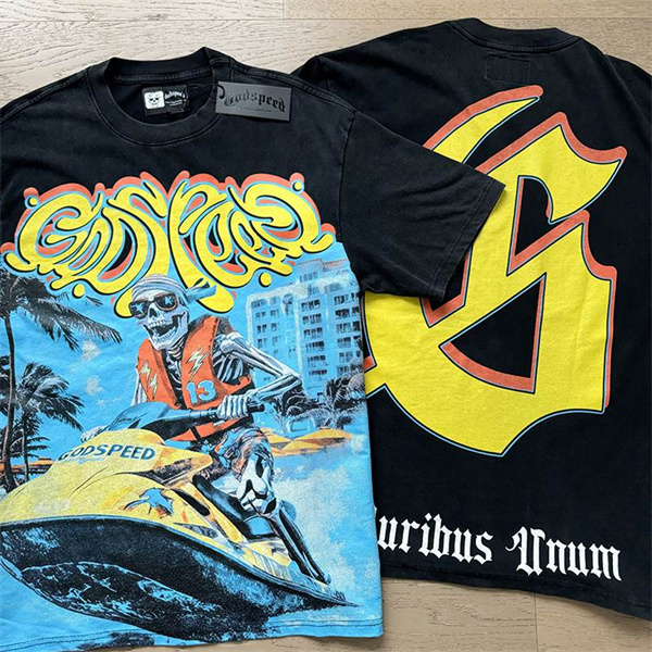 Godspeed neck T-shirt-M-0086