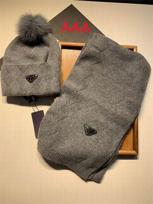 Prada Hat and scarvf(AAA)-001